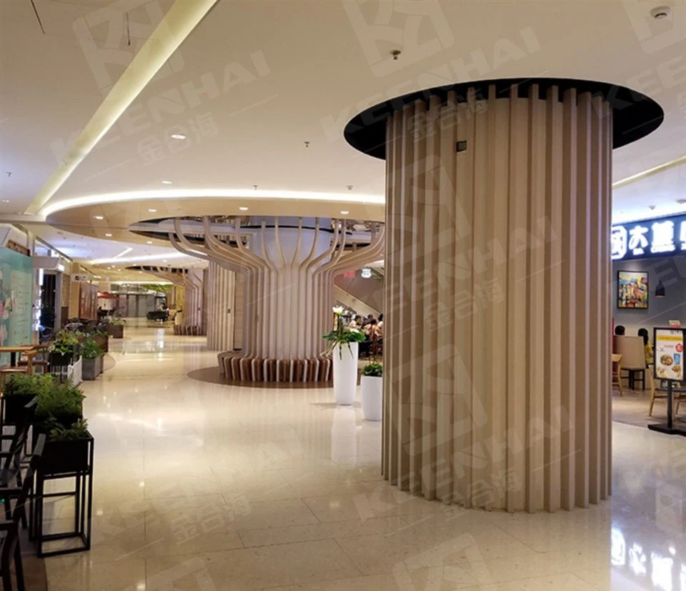 Aluminum Plate Wrapped Around The Column best