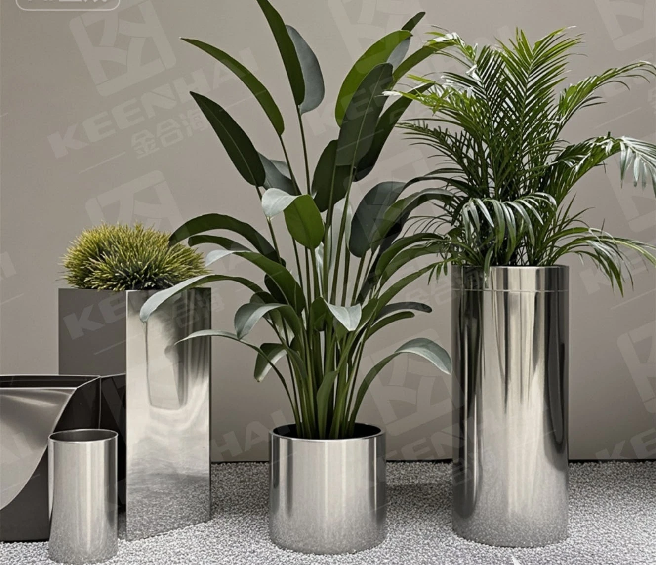 Luxury Custom Stainless Steel Planter Luxury Custom Stainless Steel Planter